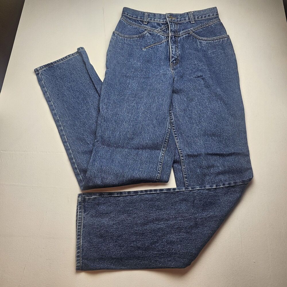Lawman Western Jeans Women Vintage Size 11 Straight Leg Zip Front